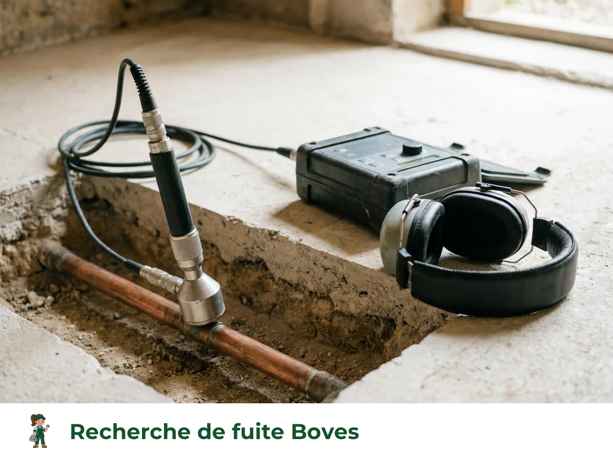 Recherche de fuite à Boves