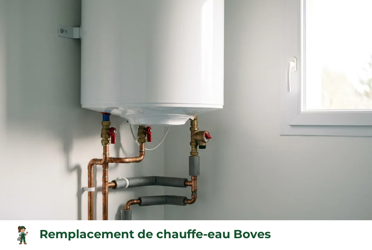 Remplacement de chauffe-eau à Boves