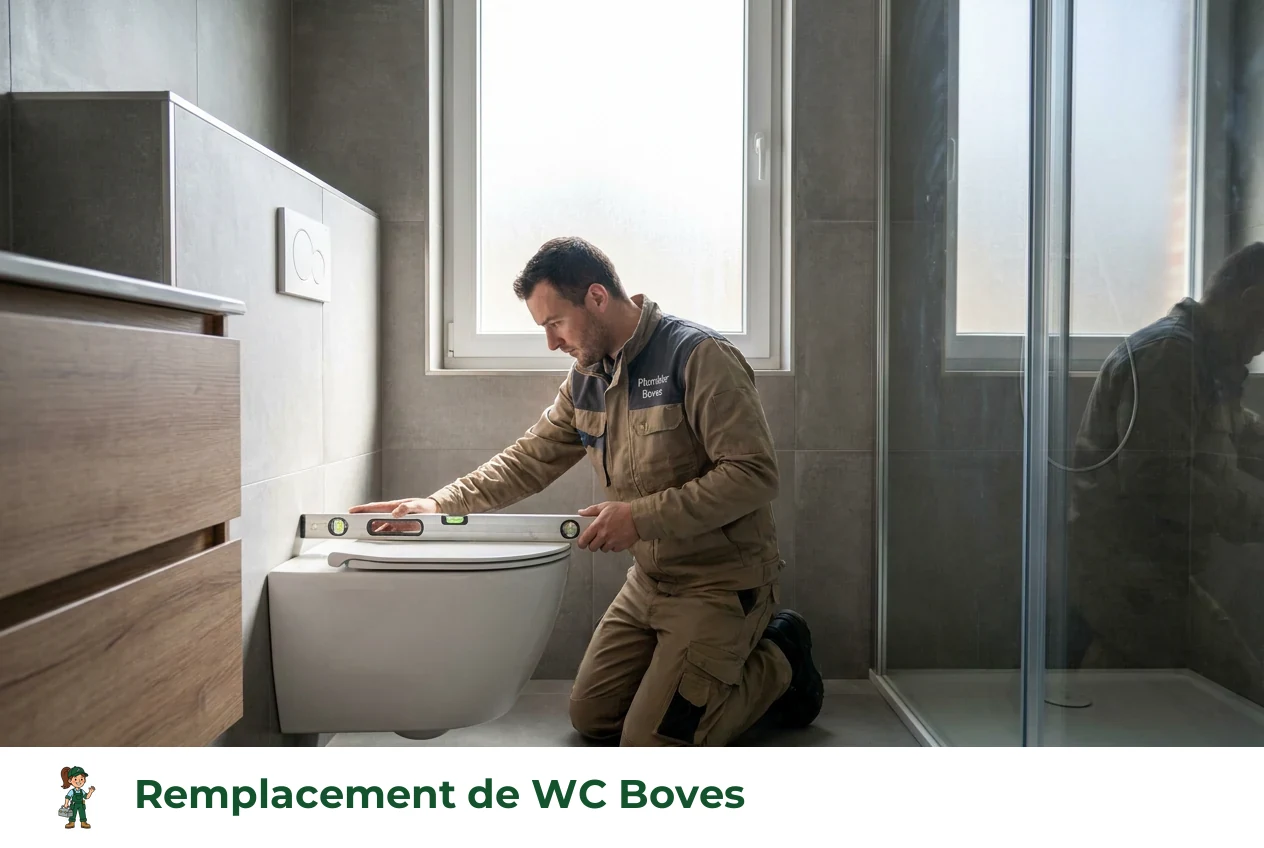 Remplacement de WC à Boves